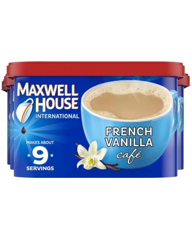 Maxwell House International French Vanilla Caf-Style Instant Coffee Beverage Mix (4 ct Pack, 8.4 oz Canisters) 4 Pack French Vanilla