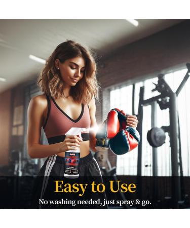Boxing Glove Deodorizer & Cleaner Spray | Natural Odor Eliminator for Gym Gear Shoes & Yoga Mats - 16.91 Fl Oz - Buy Online on GoSupps.com
