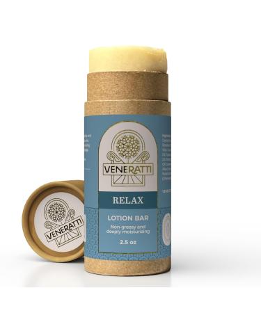 Lotion Bar with Relaxing Scent - Vegan Made in the US Eco Friendly Products - Quick Absorption Non-Sticky - Natural Ingredients Solid Body Lotion for Women Dry Skin - Travel Body Lotion