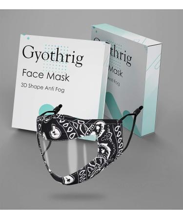 Clear Transparent Reusable Face Mask - Funny & Fashionable Design for Women and Men | No Fog, Breathable, Adjustable | Perfect Teacher Gift - Buy Online on GoSupps.com
