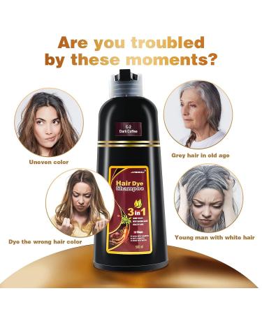 FONDIIA Brown Hair Dye Shampoo - 3-in-1 Instant Color for Women & Men - Herbal Coloring - 15-20 Min Application - Buy Online on GoSupps.com