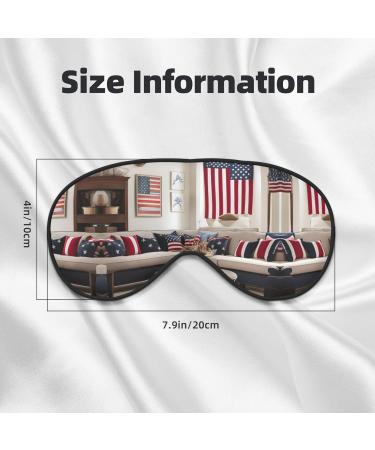 American Flag Baseball Soft Sleep Eye Mask - Breathable Women's Eye Patch for Travel & Relaxation - Buy Online on GoSupps.com