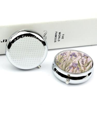 Vintage Floral Travel Pill Box - 3 Compartment Portable Pill Organizer for Purse & Pocket - Buy Online on GoSupps.com