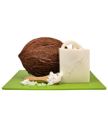 Coconut Soap Bar with Loofah - Nourishing for Dry & Sensitive Skin | Ideal for Whole Body Care - Buy Online on GoSupps.com