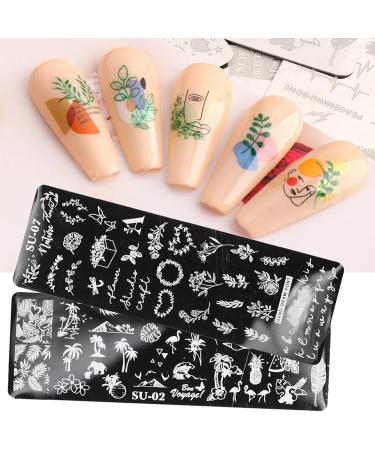Sanwood Nail Stamps - Premium Stainless Steel Manicure Tool Set for Stunning Facial Pattern Nail Art - Perfect for Girls & Women - Buy Online on GoSupps.com