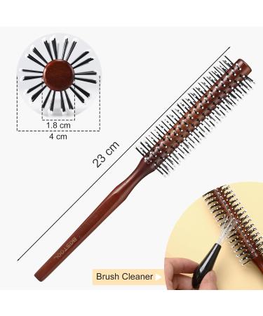 Bestool Small Round Brush for Short & Medium Hair - Professional Blow-Drying & Styling Tool for Men | Red-Brown Round Hair Brush - Buy Online on GoSupps.com