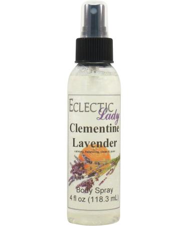 Clementine Lavender Body Spray 4 ounces Body Mist for Women with Clean Light & Gentle Fragrance Long Lasting Perfume with Comforting Scent for Men & Women Cologne with Soft Subtle Aroma For 4 Fluid Ounces
