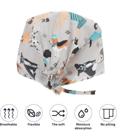 PRETYZOOM Surgical Scrub Cap Surgical Hat Cotton Adjustable Scrub Hat Doctor Nurse Cap for Women Men - Buy Online on GoSupps.com