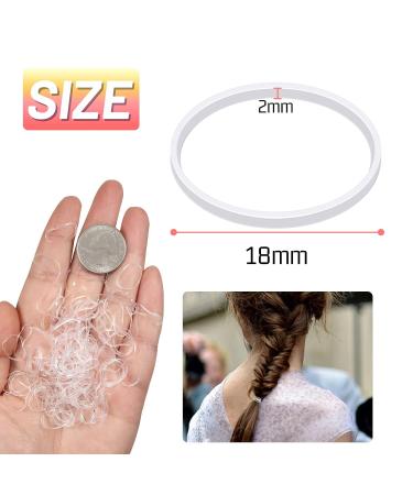 1500pcs Clear Elastic Hair Bands for Girls & Women - Small Rubber Bands for Braids & Hairstyles - No Damage Soft Hair Ties - TUUXI Hair Accessories - Buy Online on GoSupps.com