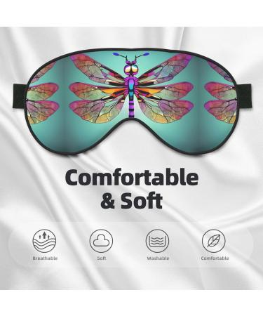 Cute Dragonfly Pattern Unisex Eye Mask | Soft Light-Blocking Sleeping Mask for Comfortable Rest - Shop Internationally - Buy Online on GoSupps.com