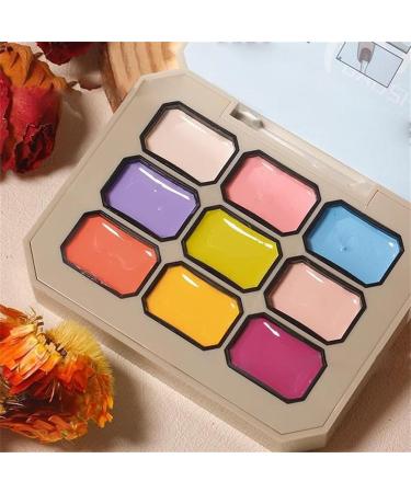 Solid Cream Gel Polish Set Creamy Colorful Nail Polish Set Gel Nail Polish Summer Colors Nine-Square Kit with Brushes Long Lasting Solid Nail Polish Palette - Buy Online on GoSupps.com