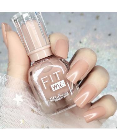 Nude Glitter Nail Polish Nude Nail Varnish with Butterfly Glitter 7 Days Lasting Nail Varnish Gel in Water Based Formula/Odorless Nail Polish for Women Girls Nail Art DIY 27