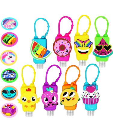 KINIA 8 Pack Empty Mixed Kids Hand Sanitizer Travel Size Holder Keychain Carrier 8-1 fl Oz. Flip Cap Reusable Empty Portable Bottles (8-Variety Pack MIXED) - Buy Online on GoSupps.com