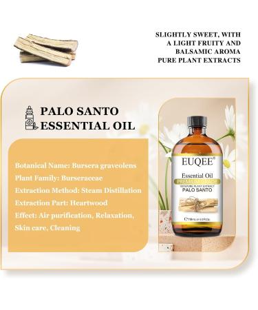 EUQEE Palo Santo Essential Oil 118ml - Pure Natural Aromatherapy Oil for Diffusers, Home Humidifier, and Relaxation - Buy Online on GoSupps.com