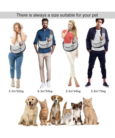 Shop Cuby Pet Application Sling for Small Dogs & Cats - Safe Adjustable Breathable Travel Carrier | Gray (L 27 x W 8 x H 30 cm) - Buy Online on GoSupps.com