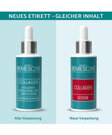 Remescar Collagen Serum 30ml - Hydrating Face Serum with Hyaluronic Acid for All Skin Types - Moisturizing Hydrolyzed Collagen Treatment - Buy Online on GoSupps.com