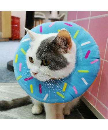 HPWFHPLF Cat Recovery Collar Adjustable Protective Pet Collar Soft Donut Neck Cone Prevent Licking Paws Wound Healing for Cats Puppies Small Breeds Dogs (M Blue) Medium Blue - Buy Online on GoSupps.com
