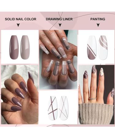 Rechoo Liner Nail Gel Polish- 10ML*2pcs Coffee Color French Manicure Gel - Buy Online on GoSupps.com
