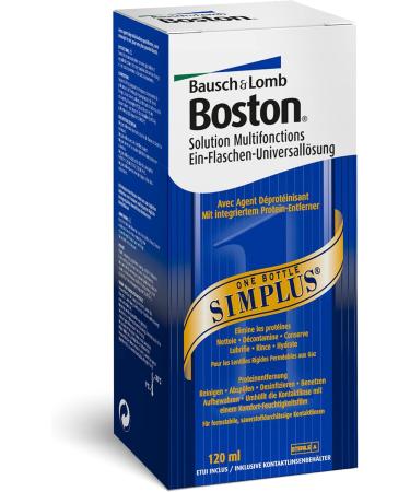 Bausch + Lomb Boston Simplus Premium Contact Lens Cleaner & Storage Solution for Hard Lenses (120 ml) - International Shipping Available - Buy Online on GoSupps.com