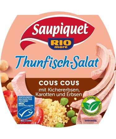 Buy Saupiquet Rio Mare Tuna Salad Cous Cous - MSC Certified Ready to Eat 160g | International Shipping Available - Buy Online on GoSupps.com