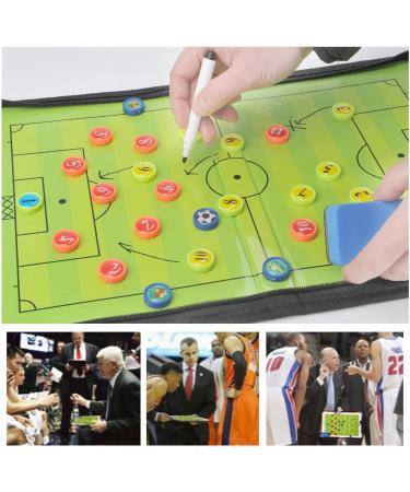FOCCTS Magnetic Soccer Coaching Board with 26 Magnets - Portable Tactical Coaches Clipboard - Buy Online on GoSupps.com