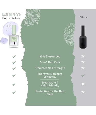 NATURABLOOM 3-In-1 Nail Strengthener & Growth Polish - Professional Vegan Top Coat - Buy Online on GoSupps.com
