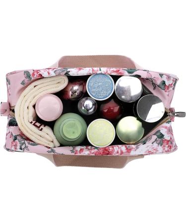 IGNPION Woman Large Travel Toiletry Bag Waterproof Wash Bag Pink Flower - Buy Online on GoSupps.com