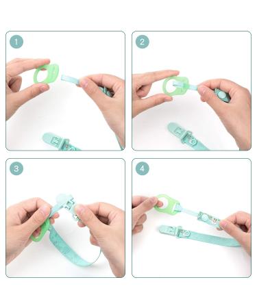 HBselect Pacifier Strap & Chain Clip - 16 pcs Silicone Ring Adapter for Baby Boy & Girl | Durable & Safe Pacifier Holders - Buy Online on GoSupps.com
