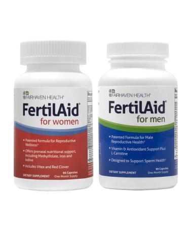 Fertilaid for Men and Women Combo, Male and Female Fertility Supplements, Vitamins and Fertility Targeted Nutrients to Support Cycle Regularity in Women and Count and Motility in Men (1 Month Supply)