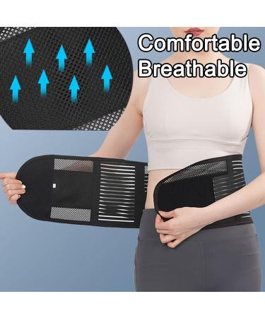 ZWEBY Adjustable Light Back Bandage with Support Plates - Breathable Mesh for Lower Back Pain Relief - Durable Double Lumbar Pads - Black - Buy Online on GoSupps.com