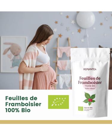 FEUILLE DE FRAMBOISIER TISANE BIO 100g (50 Tasses) | Infusion Fin de Grossesse | Th de Pr paration l'accouchement REPLANTEA - Buy Online on GoSupps.com
