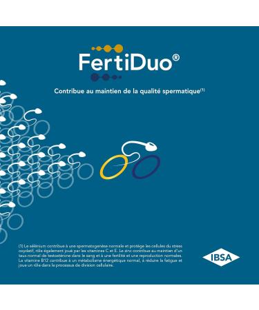 FertiDuo - Food Supplement Contributes to the Maintenance of atic Quality - Vitamins C E B12 Selenium Folic Acid Zinc Omega 3 - Men's Fertility - 60 Capsules (30 Day + 30 Night) - Buy Online on GoSupps.com
