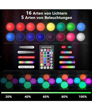 Ieilulu Floating Pool Lights - 4 Pack Waterproof RGB Lights with Remote for Pool Pond & Party - Buy Online on GoSupps.com