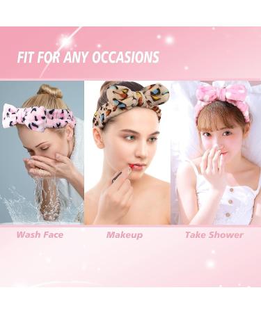 Spa Headband Bow Facial Makeup Headband (9 Pcs) - Soft Headband for Shower & Face Washing - Includes 5 Gift Bags - Ideal Gift for Women/Girls - Buy Online on GoSupps.com