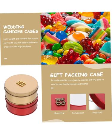 Alipis 4 pcs Aging Storage Candy Round Tinplate Delicate Sweets Wedding Cans Ing Candies Containers - Buy Online on GoSupps.com