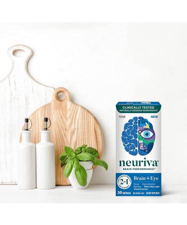 Neuriva Brain + Eye Support Capsules (30 ct) | Vitamins A C E, Zinc, Zeaxanthin, Antioxidants | Blue Light Filter, Decaf | 2-Pack, Vegetarian, Gluten & GMO Free - Buy Online on GoSupps.com