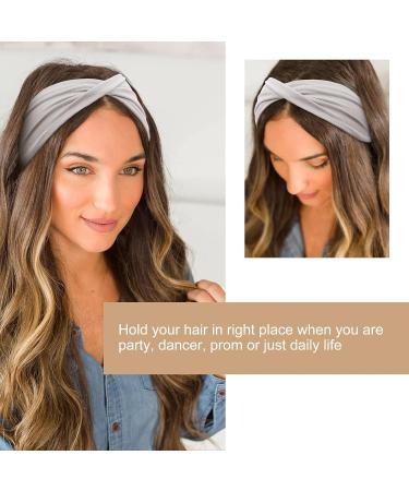 Huachi Women Non Slip Wide Bow Headbands 6 Pack - Stylish Turban Headwraps for Yoga & Beauty - Solid Color Hair Accessories - Buy Online on GoSupps.com