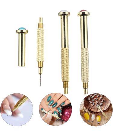 FRCOLOR 9 Pcs Nail Drilling Drill Nail Piercing Drills Drill Machine Bit Nail Jewels Acrylic Nail Drill Nail Piercing Tools Diy Nail Drill Nail Art Tools Hand Drill Metal Do It Yourself 6.5x0.8cmx3pcs Goldenx3pcs - Buy Online on GoSupps.com