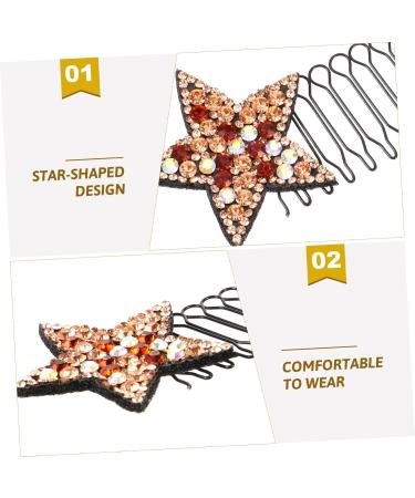 WOFASHPURET Invisible Hairpin Hair Pin Comb Star Hair Clip Star Clips Hair Clips for Women Hair Accessories for Girls Hair Finishing Fixer Comb Tiara Bangs Holder Miss Resin 13.50X4.00X0.50CM Yellow - Buy Online on GoSupps.com