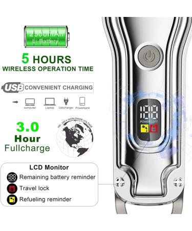 Professional Hair Trimmer & Clippers for Men - Rechargeable Grooming Kit with Hairdressing Cloak - Buy Online on GoSupps.com