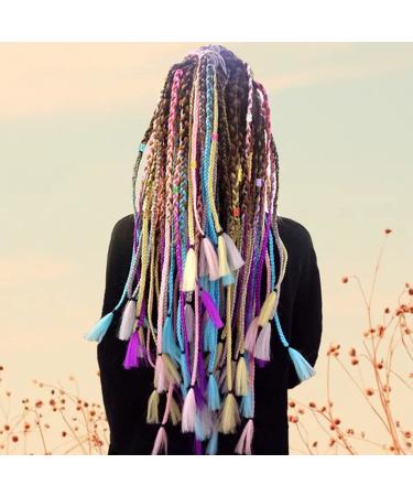 100 Colorful Lichen Pearls - Hair Accessories for Dreadlocks Braids & Wigs | Vibrant Metal Beads for Elegant Styles - Buy Online on GoSupps.com
