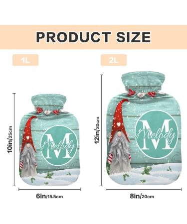Personalized Christmas Gnome Heat Bottle | 1L Hot Water Bottle for Pain Relief & Muscle Injuries - Cozy Cover Included - Buy Online on GoSupps.com
