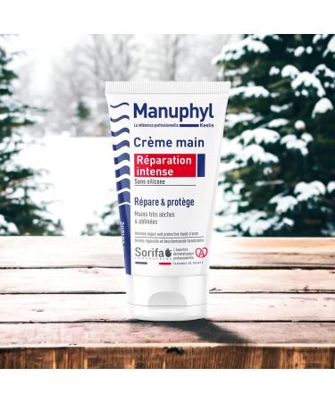 Sorifa Laboratory 12 x Manuphyl hand cream intensive repair repairs and protects very dry and damaged hands lowfat lightly perfumed enriched with glycerine and wheat proteins Tube 50 ml - Buy Online on GoSupps.com