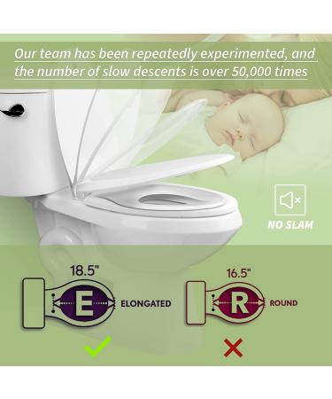 Toilet Seat with Toddler Seat Built in  Potty Training Toilet Seat for Kids  Magnetic Kids Toilet Seat  Slow Close  Thicken Plastic Easy to Clean  Removable and Never Loosen  White(18.5Elongated) White Elongated - Buy Online on GoSupps.com