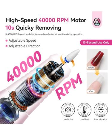 SAVILAND Professional Nail Drill 40000 RMP: Portable Diamond Nail Drill Kit Rechargeable 4000 mAh Electric Nail File for Thick Acrylic Nails with Ceramic Nail Drill Bits Sanding Bands Nail Tech Salon - Buy Online on GoSupps.com