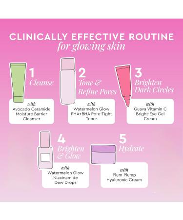 Glow Recipe Fruit Babies Skincare Kit - International Shipping | Ceramide Cleanser BHA Toner Vitamin C Eye Cream & More (5 Count - Buy Online on GoSupps.com