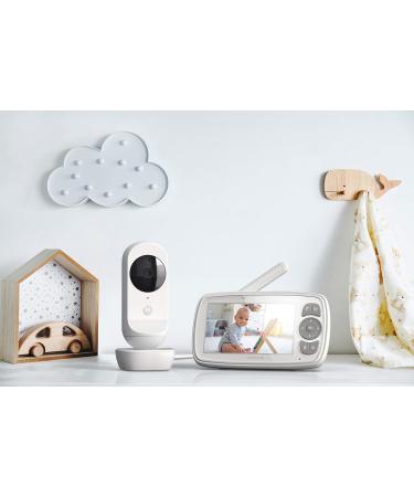 Motorola Nursery Ease 34 - Baby Monitor with Camera - 4.3 Inch Video Baby Monitor Display - Night Vision Bidirectional Communication Lullabies Zoom Room Temperature Monitoring - White - Buy Online on GoSupps.com