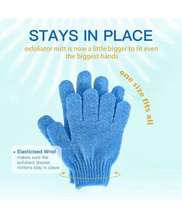 4 Pairs Exfoliating Gloves - Premium Scrub Wash Mitt for Bath/Shower - Spa Exfoliation Accessories - Buy Online on GoSupps.com