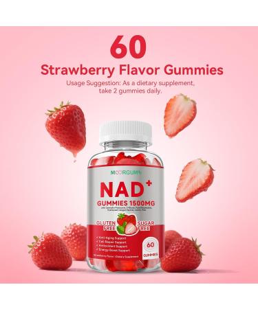 Advanced Formula N AD+ with 1500MG Core Collagen Supplements for Women & Men with Trans-Resveratrol CoQ10 Nicotinamide Riboside Hydrogen Malate for Healthy Aging & Antioxidant Support 120 Gummies 30 Count (Pack of 2) - Buy Online on GoSupps.com