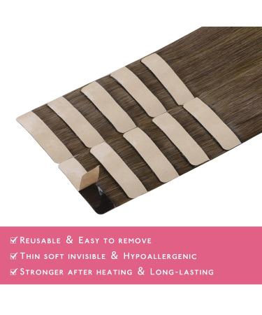 Shop Salife Tape Extensions - 10pcs Real Hair Balayage #4/27/4 Chocolate Brown to Caramel Blonde 20g 25cm Invisible Extensions - Buy Online on GoSupps.com